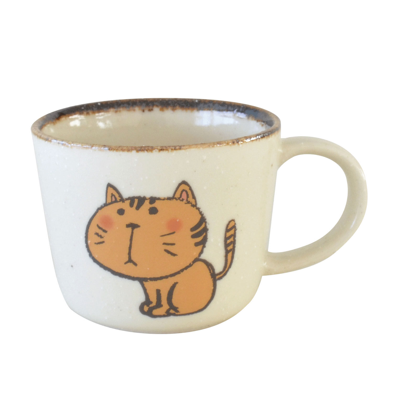 日本製美濃燒 坐姿貓咪馬克杯